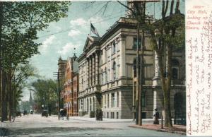 City Hall on Church Street - Elmira NY, New York - pm 1907 - UDB