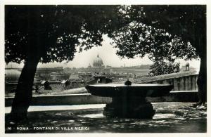 Italy 1930s Real Photo Postcard Roma Rome - Fontana di Villa Medici