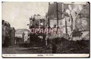 Old Postcard Belgium Antwerp Ruins