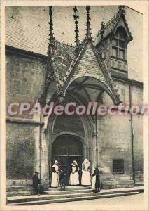 Postcard Modern Hotel Dieu in Beaune (Cote d'Or) Door entry