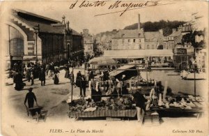 CPA AK Flers - La Place du Marche (259270)