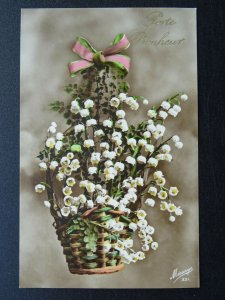 Flowers LILY OF THE VALLEY Porte Bonheur LUCKY CHARM c1910 RP Postcard by Levy