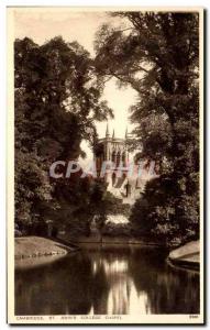 Postcard Old Cambridge St Johns College Chapel