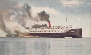 Steamer Illinois Lake Michigan 1922 postcard