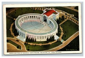 Vintage 1920's Postcard Aerial View Memorial Amphitheatre Arlington Virginia