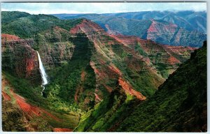 c1980s Waimea, Kauai, HI Grand Canyon of the Pacific Waterfall Chrome PC A332