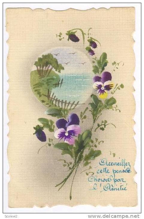 Hand Painted Pansy flowers 00-10s