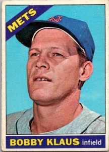 1966 Topps Baseball Card Bobby Klaus New York Mets sk1996