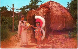 ANDARKO, OK Oklahoma APACHE WICKI-UP  c1960s  Native American  Roadside Postcard