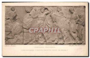 Postcard Old Horsemen Preparing Parthenon Frieze North Side Slab XLII