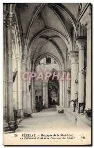 Postcard Old Vezelay Basilica De La Madeleine Right collateral and the perime...