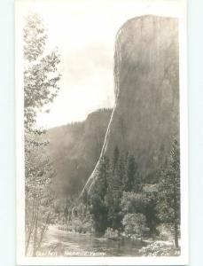 Pre-1950 rppc NICE VIEW Yosemite Valley In Park - By Stockton & Modesto CA W0725