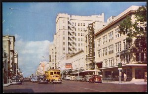 3720) Florida ST. PETERSBURG Central Avenue looking West older cars store signs