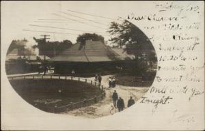 Milford IL C&EI RR Train Station Depot c1910 Real Photo Postcard