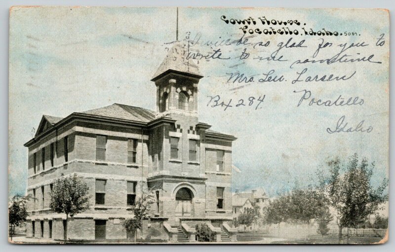 Pocatello Idaho~Bannock County Courthouse~Homes~Mrs Larsen~1909 CU Williams