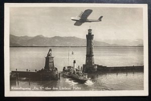 Mint Dornier DOX Giant Seaplane Real Picture Postcard Lindau harbor