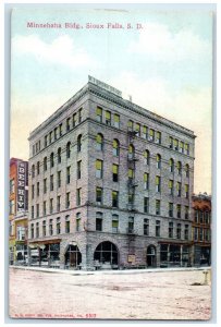 c1910 Minehaha Building Sioux Falls South Dakota SD Antique Posted Postcard