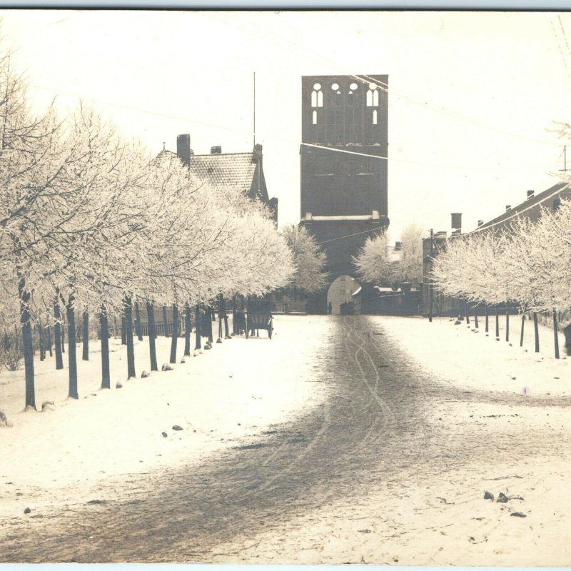 1912 Gartz Oder Germany RPPC Stettiner Tor Szczecin Gate Real Photo A28