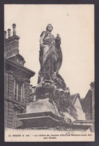 FRANCE, Postcard RPPC, Rouen, The Statue of Joan of Arc