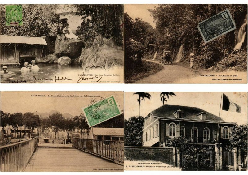 GUADELOUPE CARIBBEAN ISLAND 120 Vintage Postcards (L2658)