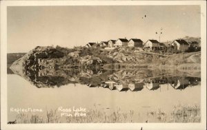 Flin Flon Manitoba Ross Lake Homes c1940 Real Photo Postcard