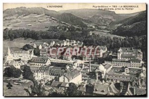 Old Postcard L & # 39Auvergne La Bourboule General View from the rock