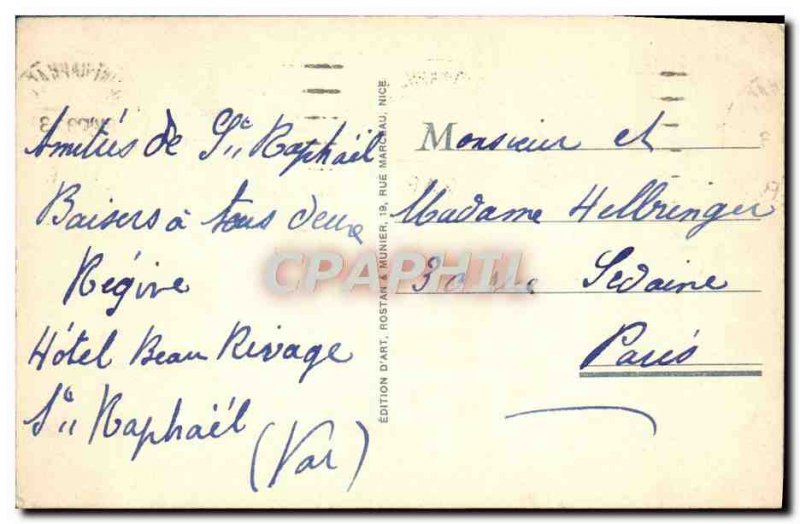 Postcard Old Saint Raphael Vue Generale