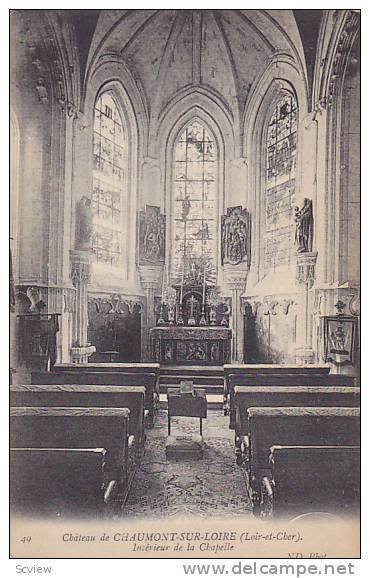 Interieur De La Chapelle, Chateau De Chaumont Sur Loire (Loir Et Cher), Franc...