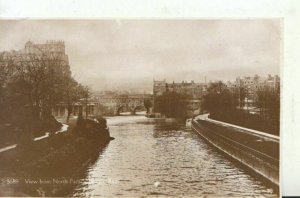 Somerset Postcard - View from North Parade Bridge - Bath - Real Photo - Ref TZ46