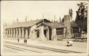 West Yellowtone MT UP Dining Lodge Real Photo Postcard