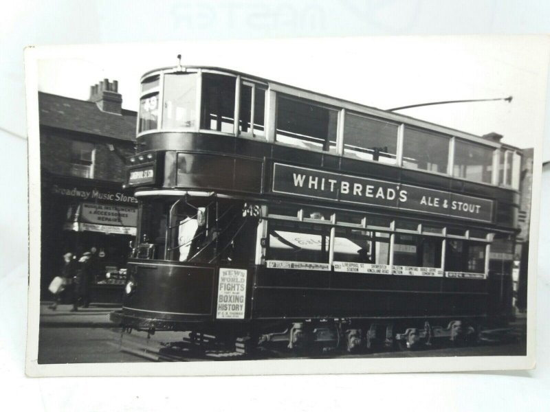 Original Vintage Photo London Transport Tram 743 Edmonton Broadway Music Stores