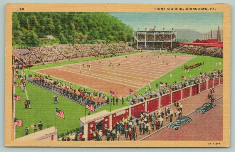 Johnstown PA Sargent Football Stadium @ The Point on Game Day~Stands Crowd 1934 