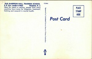 Old Garrison Hall Training School Vineland NJ New Jersey VTG Postcard UNP Unused 