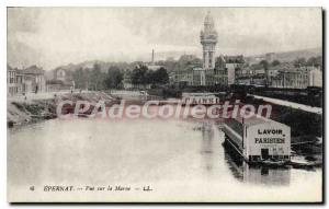 Old Postcard View Of The Marne Epernay