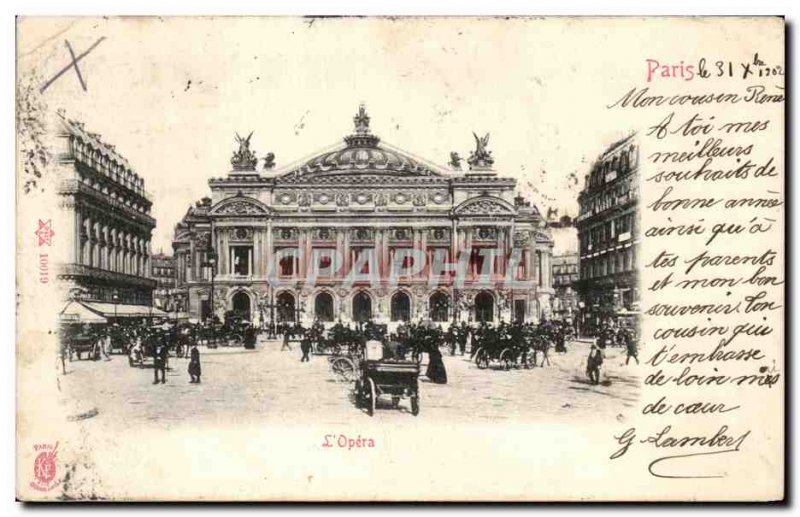 Old Postcard The Paris Opera