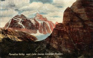 Paradise Valley, Near Lake Louise, Canadian Rockies, Early Postcard, Unused