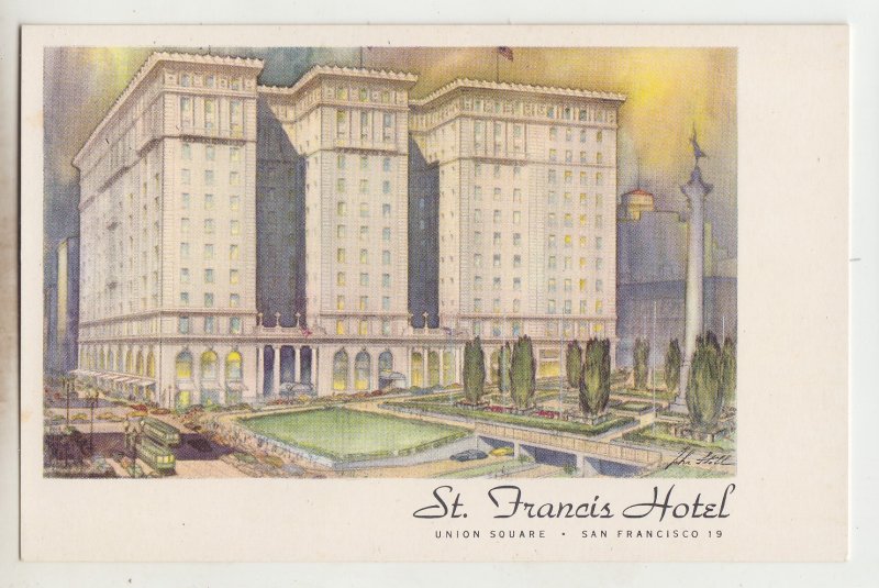 P2811, old postcard one of the worlds great hotels st francis san francisco CA