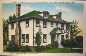 Pall Mall TN Alvin York Home Postcard