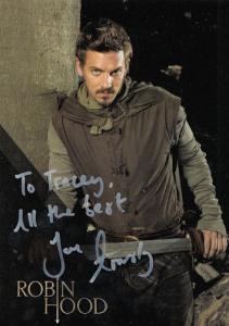 Joe Armstrong as Allan Dale Robin Hood BBC Hand Signed Cast Card Photo