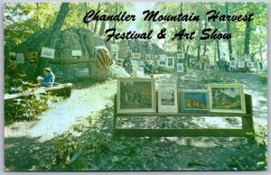 Vtg Alabama AL Chandler Mountain Harvest Festival Art Show Horse Pen 40 Postcard
