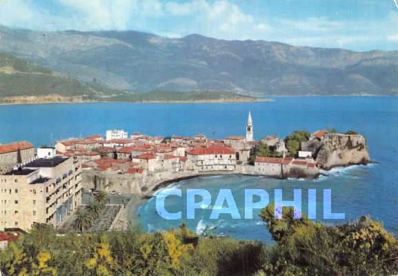 Postcard Modern Yougosloavie Budva
