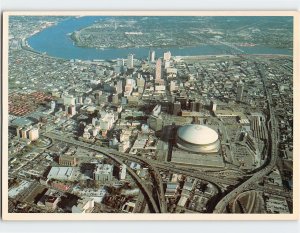 Postcard Aerial View of Downtown New Orleans Louisiana USA