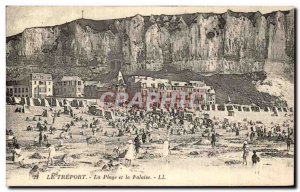Old Postcard The Treport Beach and the Cliff