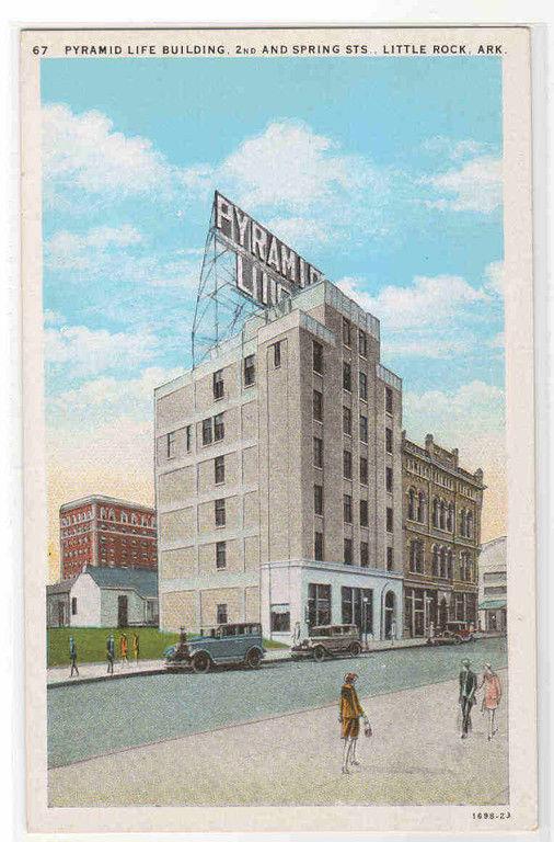 Pyramid Life Insurance Little Rock Arkansas 1920c postcard