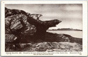 Eagle Island Maine ME, Monument Rock, Dog and Turtle Heads, Vintage Postcard