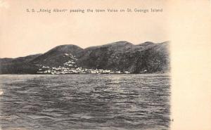 St George Island Portugal Velas Coastal Town Antique Postcard K24811