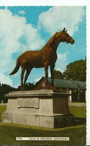 Norfolk Postcard - Statue of Persimmon - Sandringham - Ref 11131A