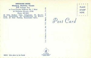 Canada, Manitoba, Winnipeg, Westward Motel, 1950s cars, Dexter Color No. 8633-C