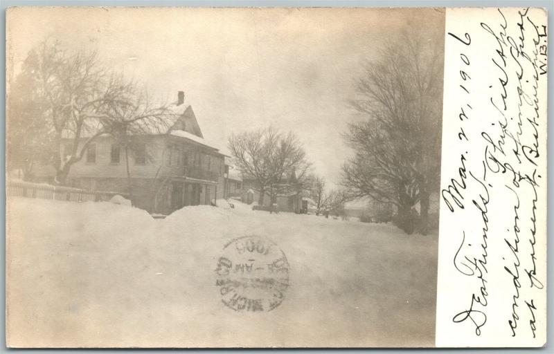 STERLING PA WINTER VIEW 1906 ANTIQUE REAL PHOTO POSTCARD RPPC 