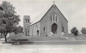 D16/ Morton Minnesota Mn Real Photo RPPC Postcard c40s Lutheran Church Building